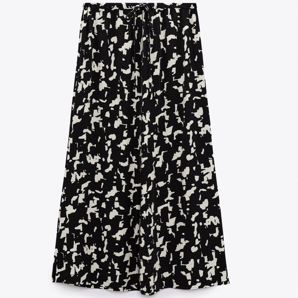 PRINTED MIDI SKIRT - Picture 2 of 4